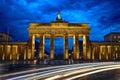 Brandenburg Gate & Blue Hour Royalty Free Stock Photo