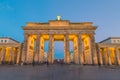 Brandenburg Gate at Blue Hour Royalty Free Stock Photo