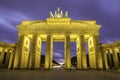 Brandenburg gate in Berlin at sunset