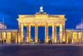 Brandenburg Gate Brandenburger Tor at night, Berlin, Germany Royalty Free Stock Photo