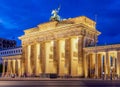 Brandenburg Gate (Brandenburger Tor) at night, Berlin, Germany Royalty Free Stock Photo