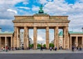 Brandenburg Gate (Brandenburger Tor) on Pariser square in center of Berlin, Germany
