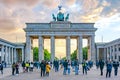 Brandenburg Gate Brandenburger Tor at sunset, Berlin, Germany