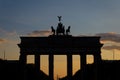 Brandenburg gate (Brandenburger Tor) during sunset Royalty Free Stock Photo