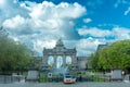 Brandenburg Gate in Brussels at Parc du Cinquantenaire in Brussels, Belgium Royalty Free Stock Photo