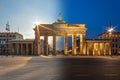 Brandenburg Gate day and night compilation Royalty Free Stock Photo