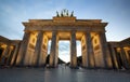 Brandenburg Gate at evening in Berlin Royalty Free Stock Photo