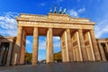 Brandenburg Gate famous landmark in Berlin, Germany.