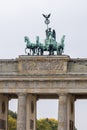 The Brandenburg Gate frontispiece and statue Royalty Free Stock Photo