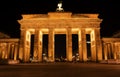 Brandenburg gate at night Royalty Free Stock Photo