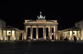 Brandenburg gate at night Royalty Free Stock Photo
