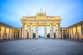 Brandenburg Gate at night in Berlin city, Germany Royalty Free Stock Photo