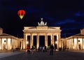 BRANDENBURG GATE at night in Berlin Royalty Free Stock Photo