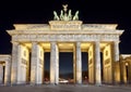 Brandenburg Gate night shot, Berlin Royalty Free Stock Photo