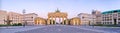 Brandenburg Gate in panoramic view, Berlin, Germany Royalty Free Stock Photo