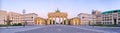 Brandenburg Gate in panoramic view, Berlin, Germany