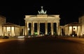 Brandenburg Gate with people at night Royalty Free Stock Photo