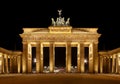 Brandenburg Gate At Night Royalty Free Stock Photo