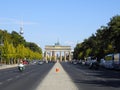 Brandenburg Gate with police motorcycle