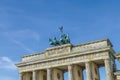 Brandenburg gate with quadriga in Berlin Royalty Free Stock Photo