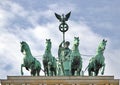 Brandenburg Gate Quadriga bronze statue Royalty Free Stock Photo