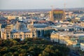 The Brandenburg Gate and Reichstag building Berlin at sunrise, Germany Royalty Free Stock Photo