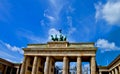 Brandenburg Gate scene in berlin city, germany Royalty Free Stock Photo