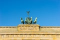 Brandenburg gate statue Royalty Free Stock Photo