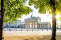 Brandenburg gate in summer day, Berlin Royalty Free Stock Photo