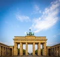 Brandenburg gate in summer day, Berlin Royalty Free Stock Photo
