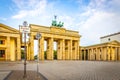 Brandenburg gate in summer day, Berlin Royalty Free Stock Photo