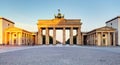 Brandenburg Gate during the sunrise in Berlin, Germany Royalty Free Stock Photo