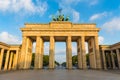 Brandenburg Gate at sunrise, Berlin, Germany Royalty Free Stock Photo