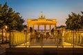 Brandenburg gate after the sunset in summer, Berlin Royalty Free Stock Photo