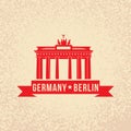 Brandenburg gate - the symbol of Berlin, Germany.