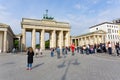 Brandenburg Gate is an 18th-century neoclassical monument separated East and West Berlin before unification