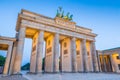 Brandenburg Gate in Twilight, Berlin, Germany Royalty Free Stock Photo