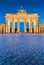 Brandenburg Gate in twilight, Berlin, Germany