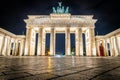 Brandenburg gate at twilight in summer, Berlin Royalty Free Stock Photo