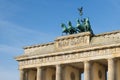 Germany, Berlin, Brandenburg Gate, Goddess of Victory, statue, Greek architecture, blue sky, sunlight, capital, reunification