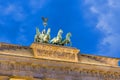 Brandenburg Gate in Berlin at sunset, Germany Royalty Free Stock Photo