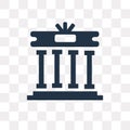 Brandenburg gate vector icon isolated on transparent background, Brandenburg gate transparency concept can be used web and mobile