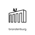 Brandenburg icon. Trendy modern flat linear vector Brandenburg i