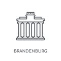 Brandenburg linear icon. Modern outline Brandenburg logo concept Royalty Free Stock Photo