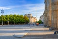 The Brandenburg and Reichstag in Berlin Royalty Free Stock Photo