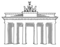 Brandenburger Gate Berlin, Vector Sketch