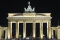 Brandenburger Tor in Berlin at night Royalty Free Stock Photo