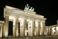 Brandenburger Tor in Berlin at night Royalty Free Stock Photo