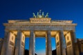 Brandenburger Tor - Brandenburg Gate in Berlin night shot - Travel in Germany Royalty Free Stock Photo