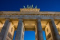 Brandenburger Tor - Brandenburg Gate in Berlin night shot Royalty Free Stock Photo